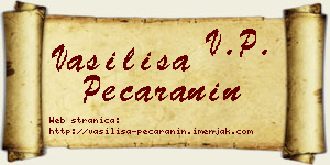 Vasilisa Pećaranin vizit kartica